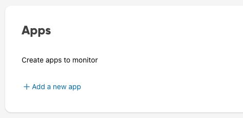 Screenshot of button to add a new app